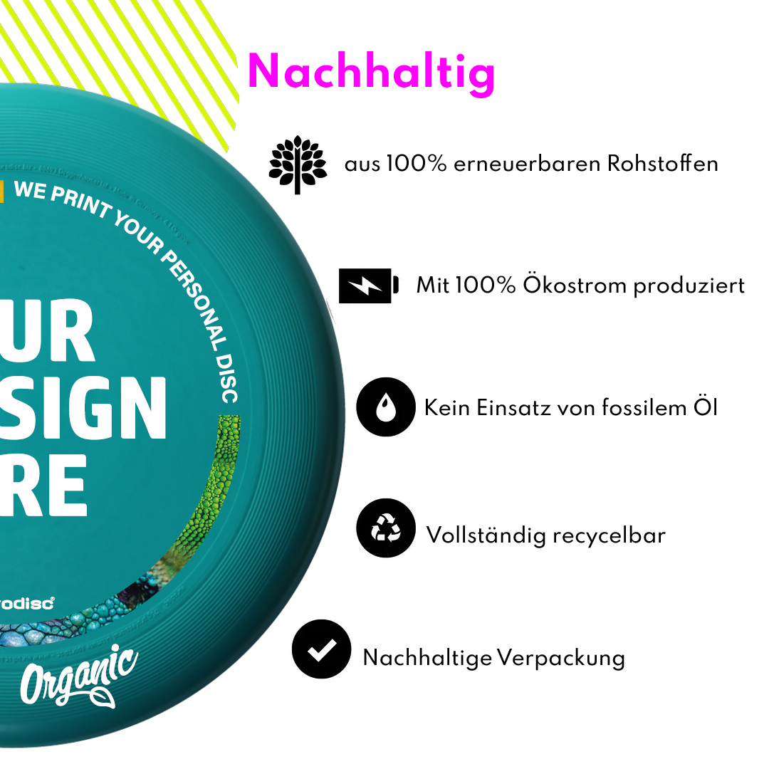 Individuelle eurodisc®  175g Ultimate Frisbee aus recyceltem Bio-Kunststoff PETROL